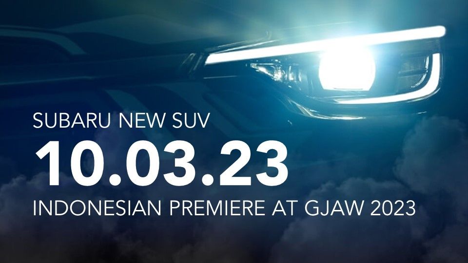 Teaser Subaru yang akan meluncurkan mobil SUV terbaru di Gaikindo Jakarta Auto Week 2023 (Dok. Subaru Indonesia)