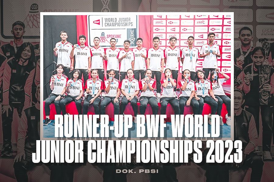 Tim Bulu Tangkis Indonesia runner-up BWF World Junior Championships 2023