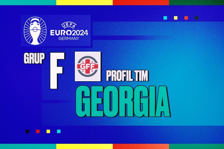 Tim penghuni Grup F Euro 2024 (Piala Eropa 2024), Georgia. (Rahmat Ari Hidayat/Skor.id).