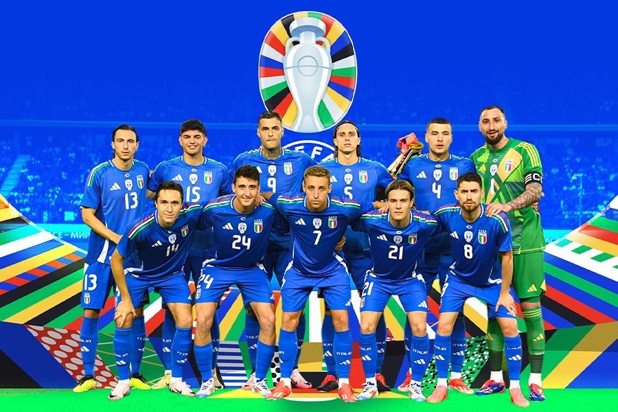 Starting XI Tim Nasional Italia saat menghadapi Bosniaa-Herzegovina pada laga persahabatan jelang Euro 2024. (Rahmat Ari Hidayat/Skor.id)