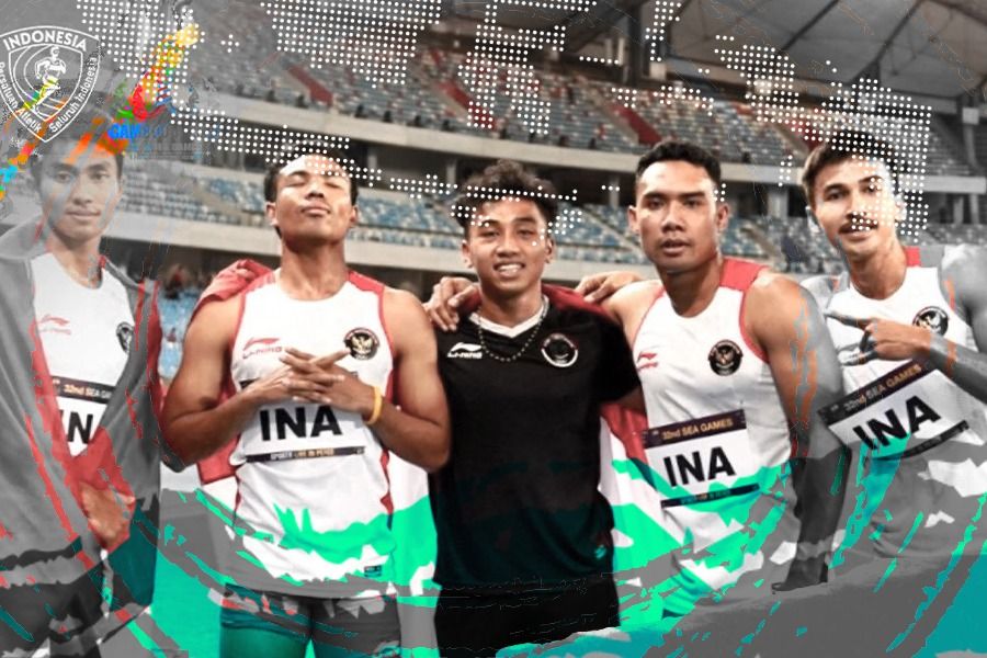 Tim estafet putra Indonesia di SEA Games 2023