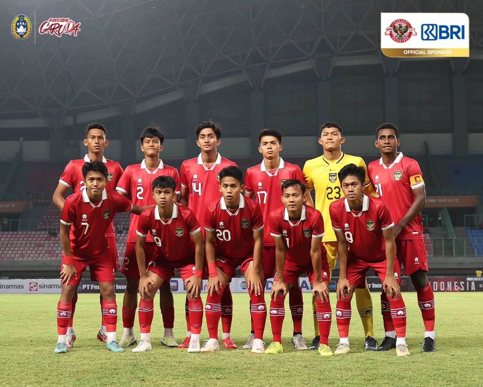 Para pemain timnas U-17 Indonesia saat laga uji coba melawan Korea Selatan U-17. (Dok. PSSI)