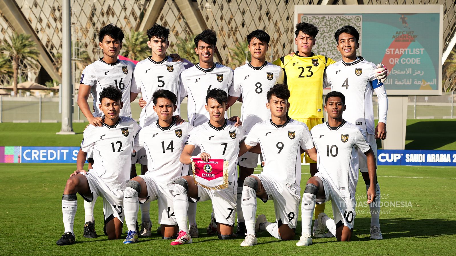 Skuad Timnas U-17 Indonesia di Piala Asia U-17 2025.