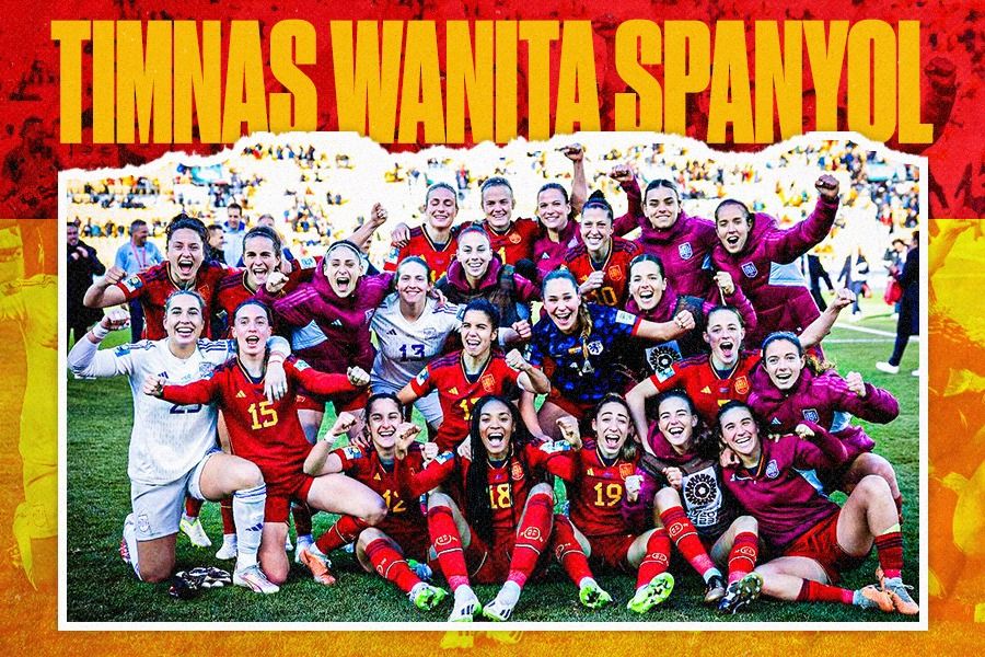 Timnas Wanita Spanyol di Piala Dunia Wanita 2023. (Dede Mauladi/Skor.id)