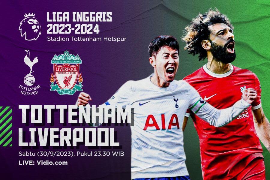 Prediksi dan Link Live Streaming Tottenham Hotspur vs Liverpool di Liga Inggris 2023-2024