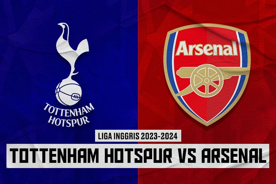 Laga Tottenham Hotspur vs Arsenal di Liga Inggris 2023-2024. (Dede Sopatal Mauladi/Skor.id).