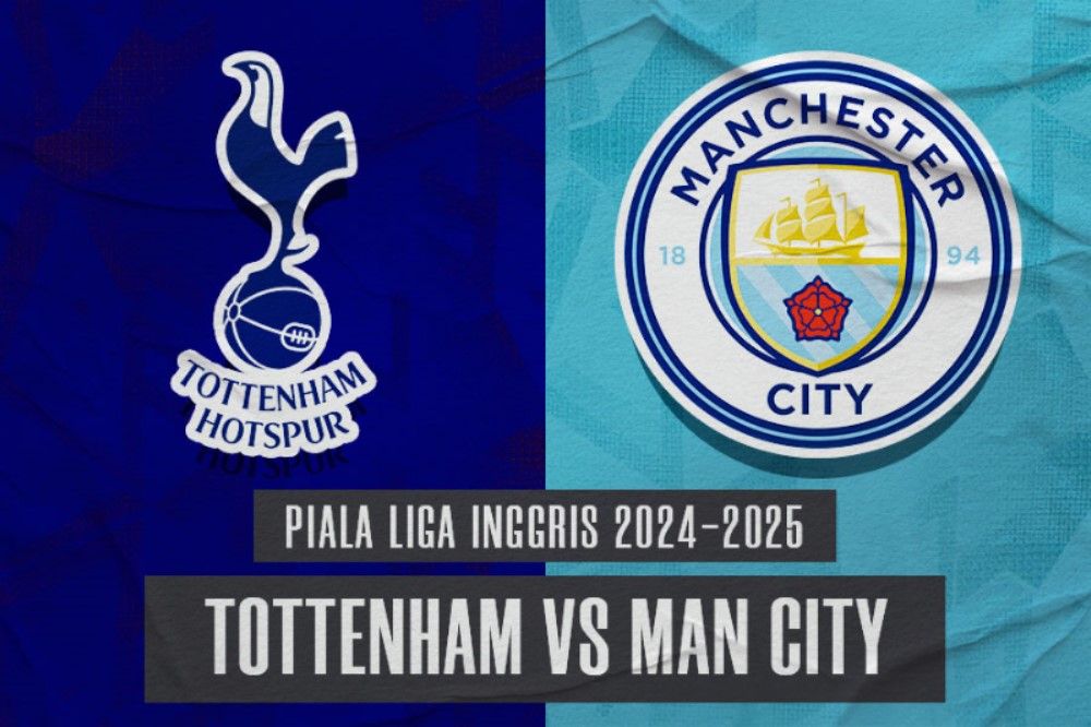 Laga Tottenham Hotspur vs Man City di Piala Liga Inggris. (Hendy Andika/Skor.id).