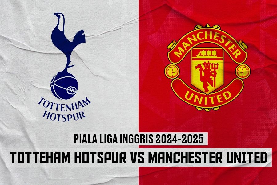 Laga Piala Liga Inggris 2024-2025 Tottenham Hotspur vs Manchester United. (Rahmat Ari Hidayat/Skor.id).