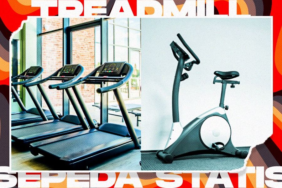 Treadmill vs Sepeda Statis (Dede Mauladi/Skor.id).