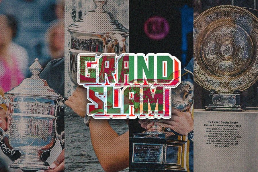 Trofi-trofi turnamen tenis Grand Slam untuk nomor tunggal memiliki makna masing-masing. (Hendy AS/Skor.id)