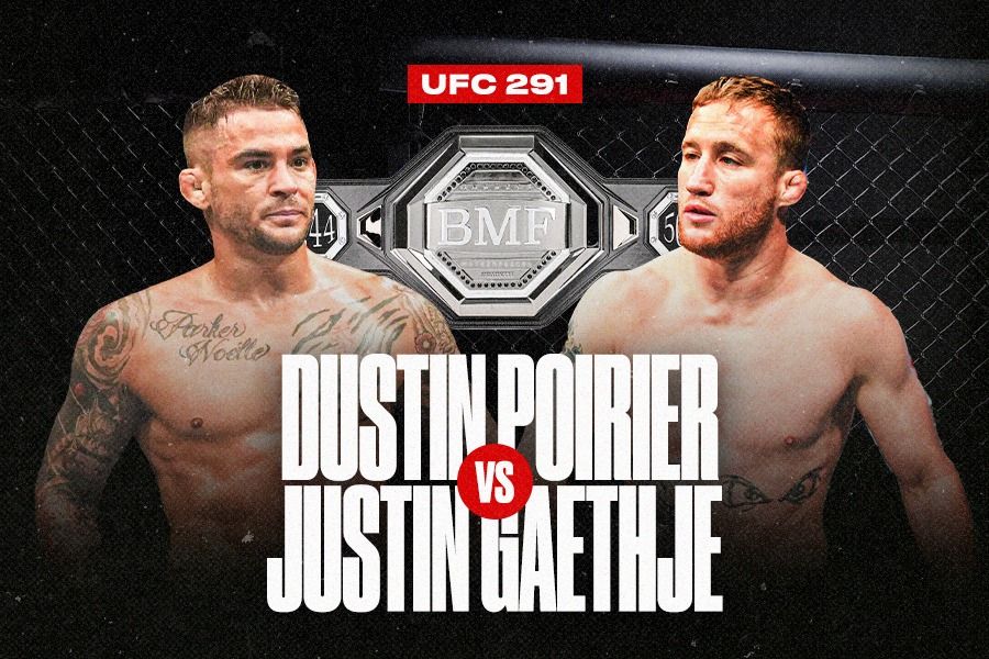 UFC 291: Justin Gaethje Tumbangkan Dustin Poirier Lewat Tendangan High Kick
