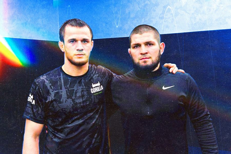 Usman Nurmagomedov dan Khabib Nurmagomedov, Usman bertarung di Bellator dan Khabib pensiunan dari UFC. (Rahmat Ari Hidayat/Skor.id)