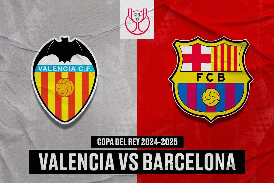 Laga Valencia vs Barcelona di Copa del Rey 2024-2025 akan digelar pada Jumat (7/2/2025) pukul 03.00 WIB. (Yusuf/Skor.id).