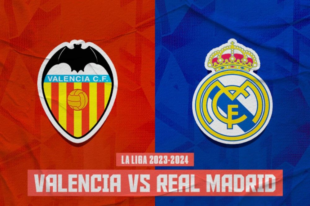 Laga Valencia vs Real Madrid di La Liga 2023-2024. (Hendy Andika/Skor.id).