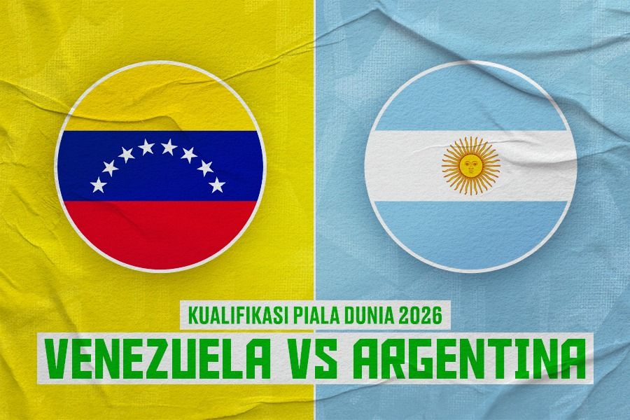 Laga Kualifikasi Piala Dunia 2026 mempertemukan Venezuela vs Argentina. (Rahmat Ari Hidayat/Skor.id).