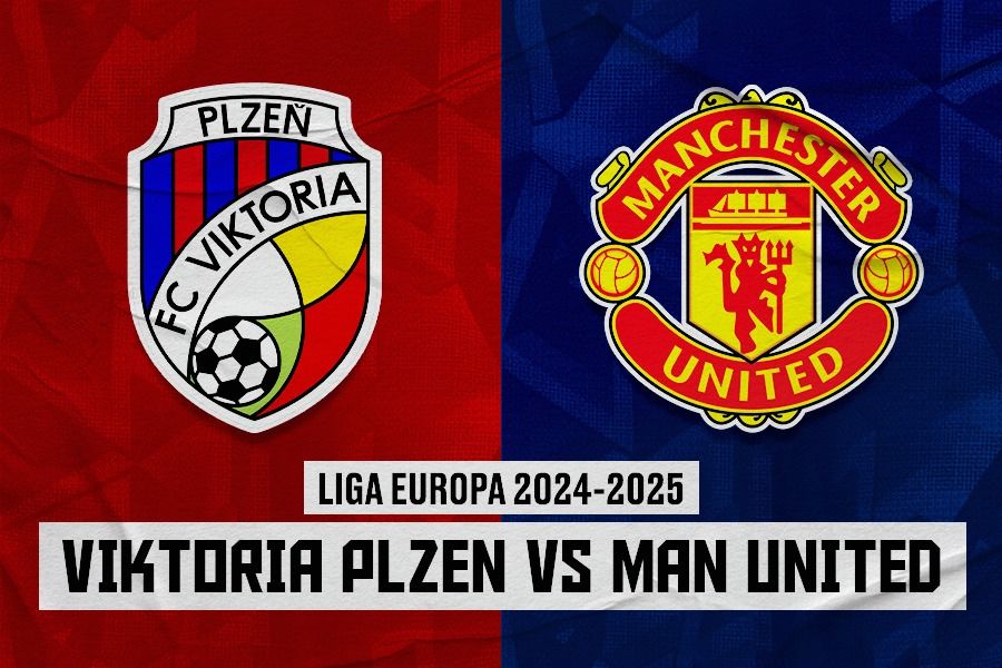 Viktoria Plzen vs Manchester United di Liga Europa 2024-2025. (Dede Sopatal Mauladi/Skor.id).