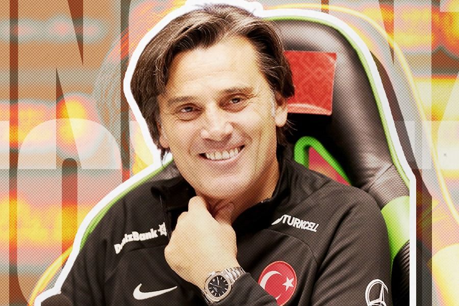 Pelatih Timnas Turki, Vincenzo Montella. (Rahmat Ari Hidayat/Skor.id).