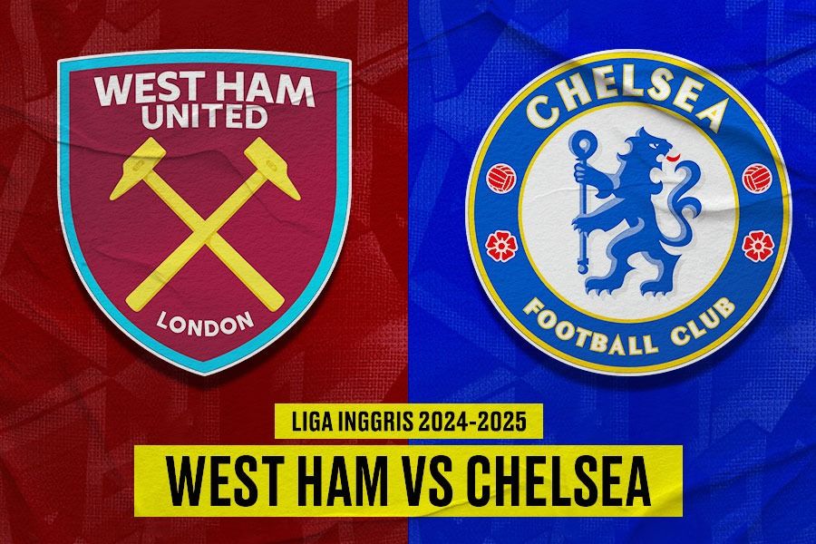 West Ham United vs Chelsea di Liga Inggris 2024-2025. (Yusuf/Skor.id).