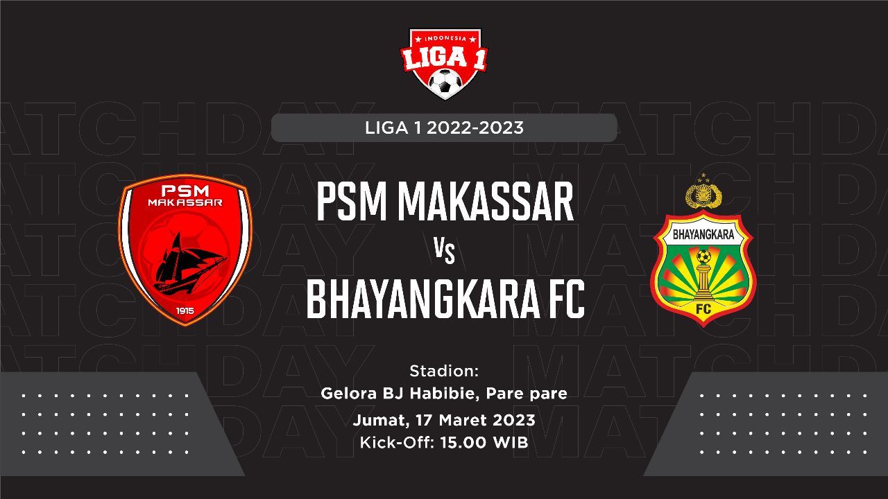 Cover laga PSM Makassar vs Bhayangkara FC. (Grafis: Hendy AS/Skor.id)