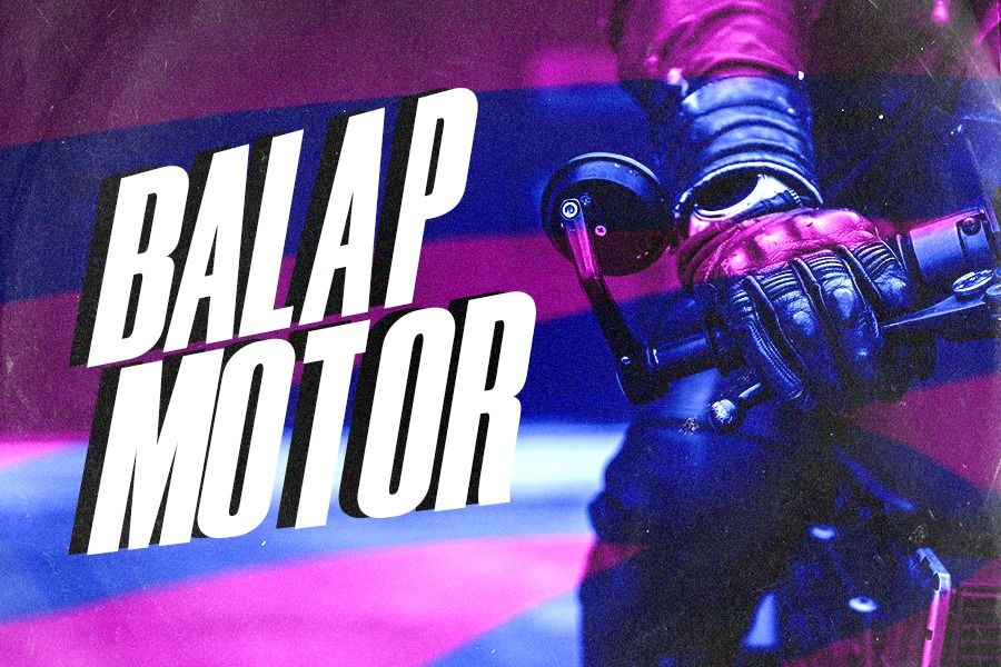 Ilustrasi Balap Motor. (Jovi Arnanda/Skor.id)