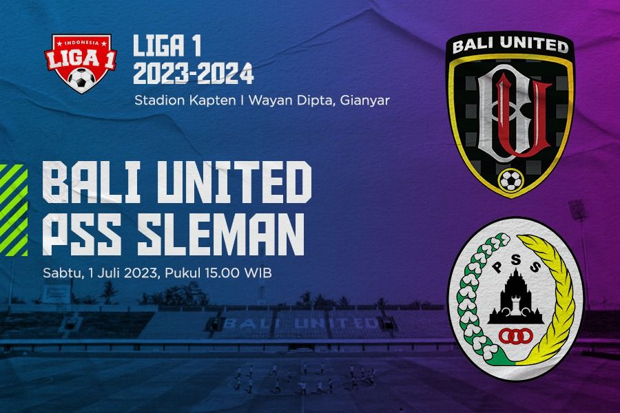 cover laga Bali United vs PSS Sleman