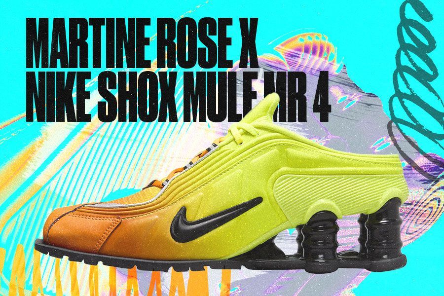 Sepatu Martine Rose x Nike Shox Mule MR4. (M. Yusuf/Skor.id)