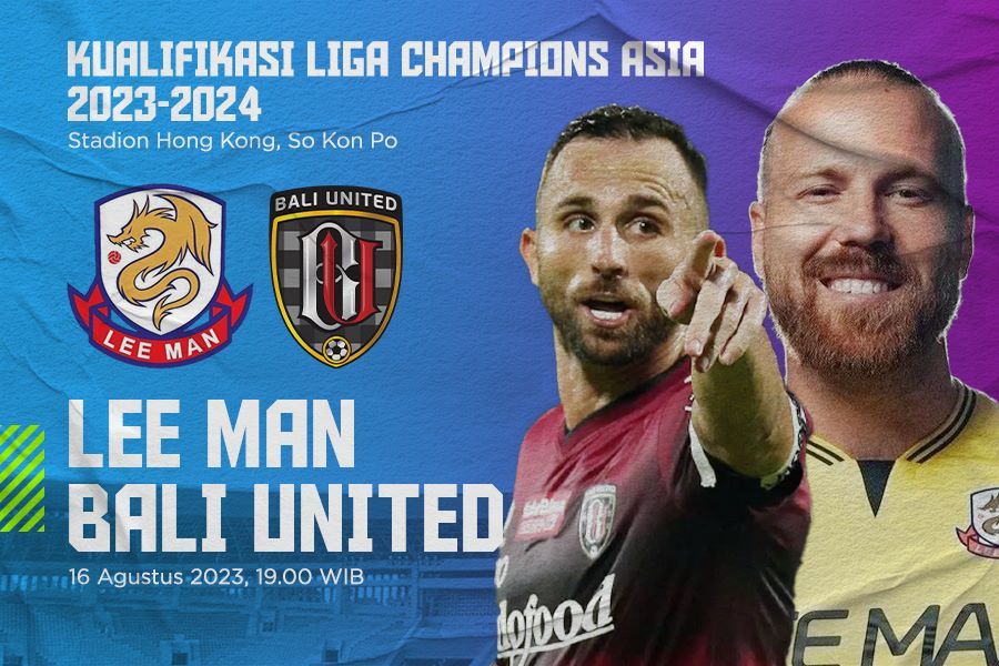 Lee Man vs Bali United pada Kualifikasi Liga Champions Asia 2023-2024.