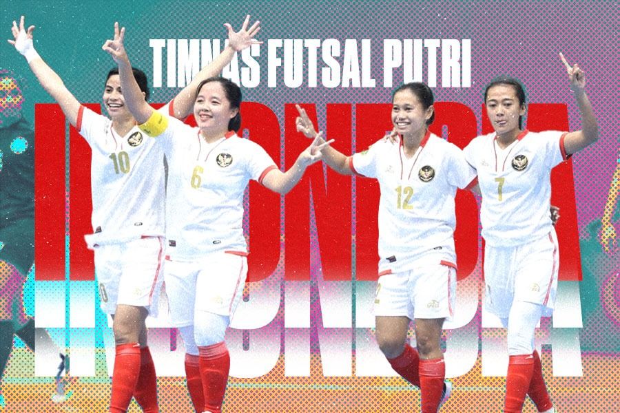 Cover timnas futsal putri Indonesia.