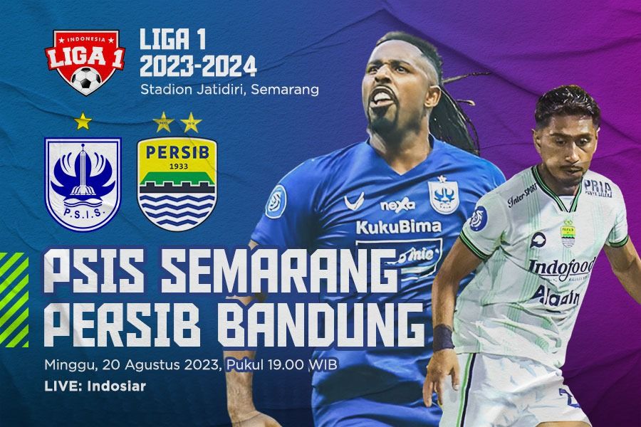 PSIS Semarang vs Persib Bandung di pekan kesembilan Liga 1 2023-2024. (Hendy AS/Skor.id)