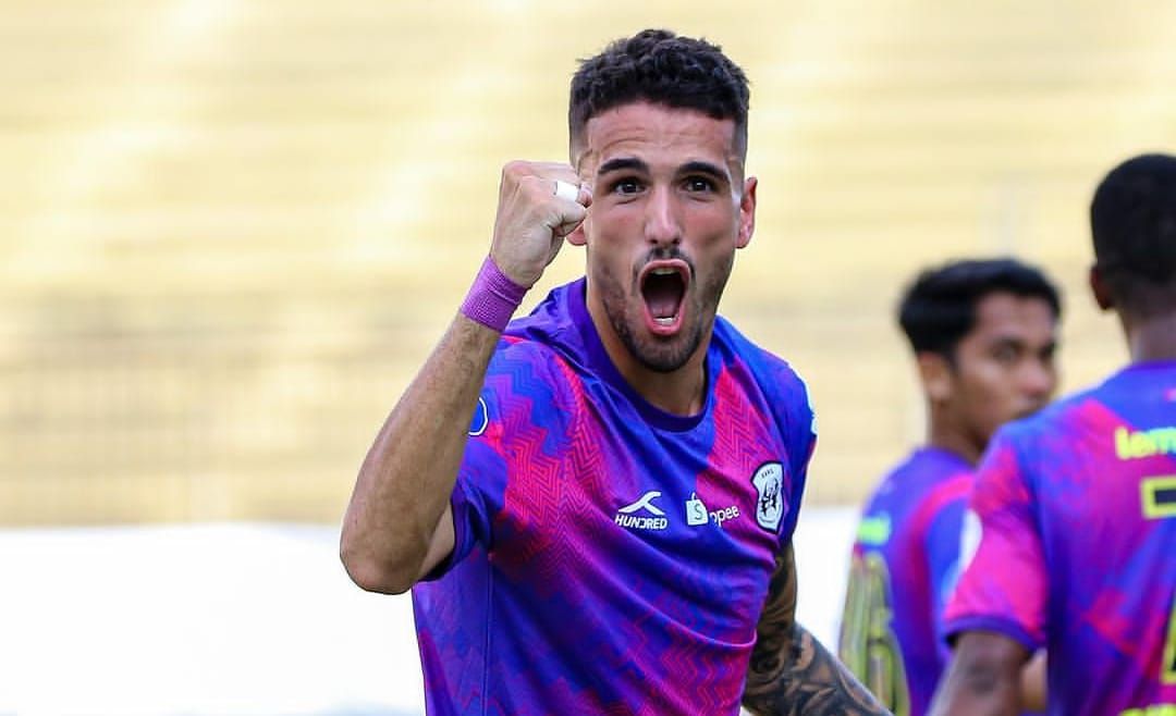 Francisco Carneiro atau Kiko merayakan gol untuk Rans Nusantara FC ke gawang Persik Kediri pada Liga 1 2023-2024, September 2023. (Instagram Rans Nusantara FC/@rans.nusantara)