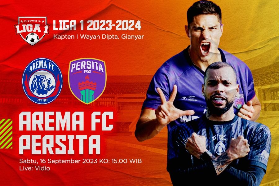 Cover Arema FC vs Persita Tangerang pada pekan ke-12 Liga 1 2023-2024. (Rahmat Ari Hidayat/Skor.id)
