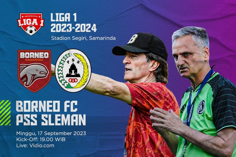 Borneo FC vs PSS Sleman pada pekan ke-12 Liga 1 2023-2024. (Dede Mauladi/Skor.id)