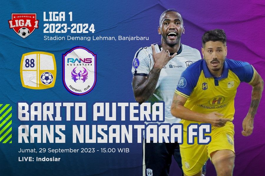 Barito Putera vs Rans Nusantara FC pada pekan ke-14 Liga 1 2023-2024. (Wiryanto/Skor.id)