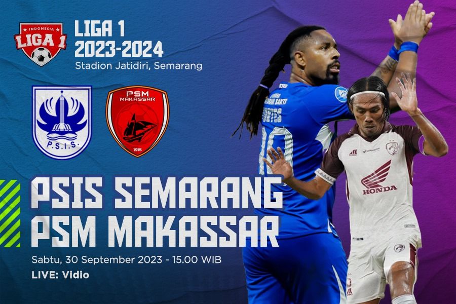 PSIS Semarang vs PSM Makassar pada pekan ke-14 Liga 1 2023-2024. (Wiryanto/Skor.id)