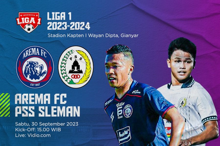 Arema FC vs PSS Sleman pada pekan ke-14 Liga 1 2023-2024. (Dede Mauladi/Skor.id)