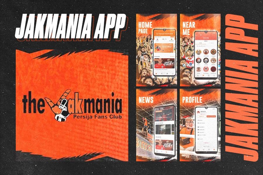 Jakmania App, aplikasi kelompok suporter Persija Jakarta, the Jakmania. (M Yusuf/Skor.id)