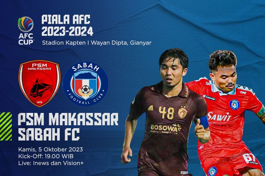 PSM Makassar vs Sabah FC pada Grup H Piala AFC 2023-2024. (Rahmat Ari Hidayat/Skor.id)