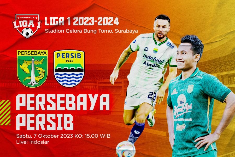 Prediksi dan Link Live Streaming Persebaya vs Persib di Liga 1 2023-2024