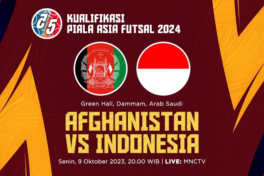 Cover pertandingan Afghanistan vs Indonesia di Kualifikasi Piala Asia Futsal 2024. (Rahmat Ari Hidayat/Skor.id)