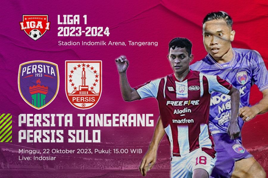 Persita Tangerang vs Persis Solo pada pekan ke-16 Liga 1 2023-2024. (M Yusuf/Skor.id)