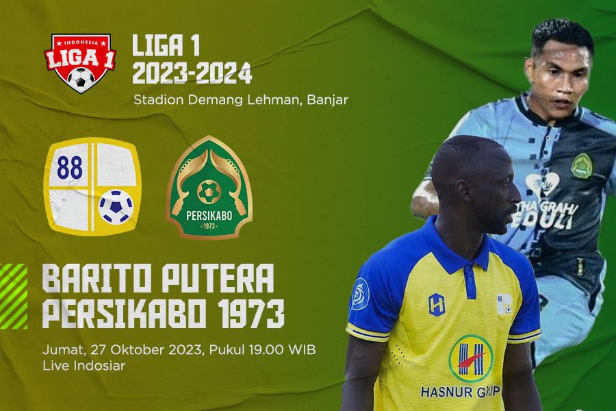 Barito Putera vs Persikabo 1973 pada pekan ke-17 Liga 1 2023-2024. (Jovi Arnanda/Skor.id)