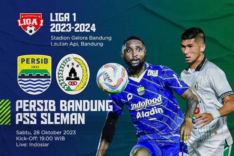 Persib Bandung vs PSS Sleman pada pekan ke-17 Liga 1 2023-2024. (Dede Sopatal Mauladi/Skor.id)