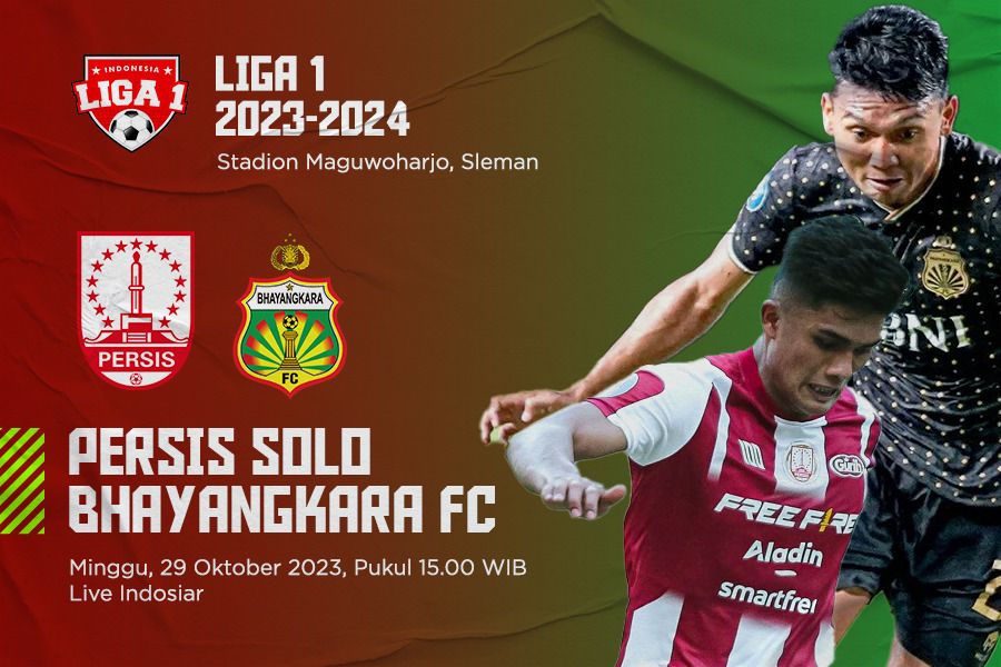 Persis Solo vs Bhayangkara FC pada pekan ke-17 Liga 1 2023-2024. (Jovi Arnanda/Skor.id)