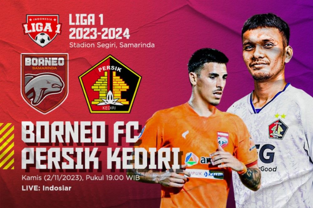 Borneo FC vs Persik Kediri pada pekan ke-18 Liga 1 2023-2024. (Hendy Andika/Skor.id)