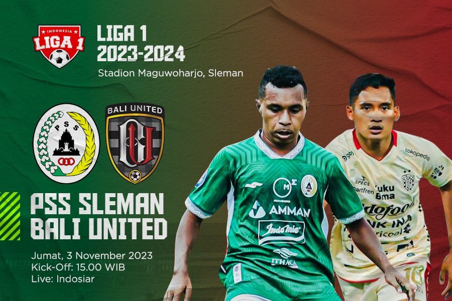 PSS Sleman vs Bali United pada pekan ke-18 Liga 1 2023-2024. (Dede Sopatal Mauladi/Skor.id)
