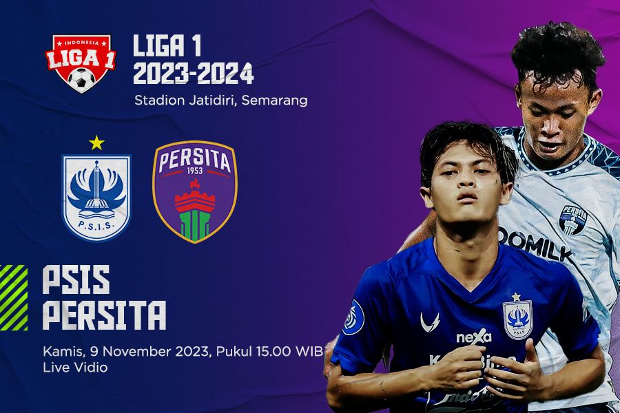 PSIS Semarang vs Persita Tangerang pada pekan ke-19 Liga 1 2023-2024. (Jovi Arnanda/Skor.id)
