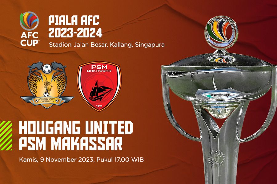 Hougang United vs PSM Makassar pada Grup H Piala AFC 2023-2024. (Jovi Arnanda/Skor.id)
