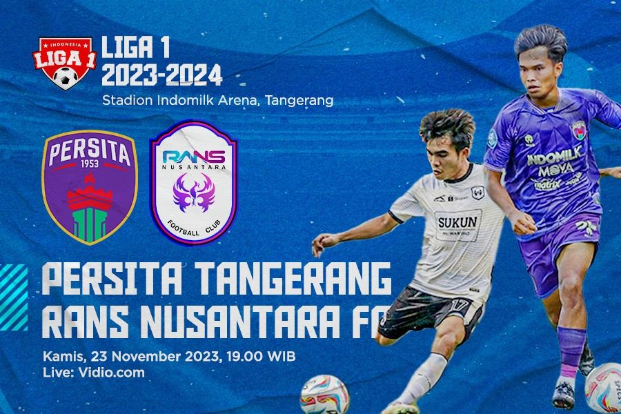 Persita Tangerang vs Rans Nusantara FC pada pekan ke-20 Liga 1 2023-2024. (Rahmat Ari Hidayat/Skor.id)