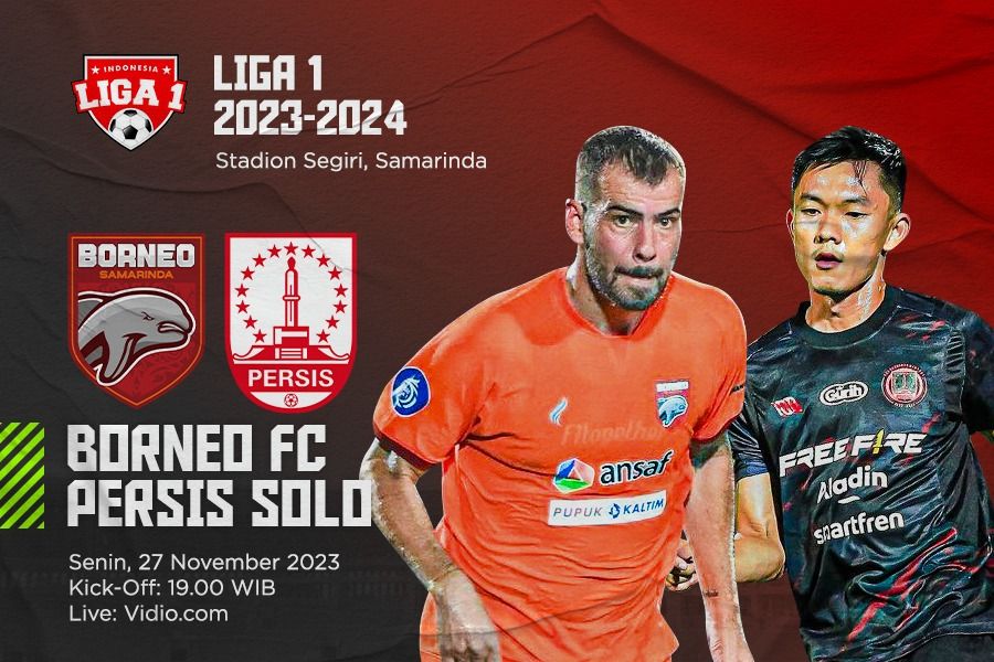 Borneo FC vs Persis Solo pada pekan ke-20 Liga 1 2023-2024. (Dede Sopatal Mauladi/Skor.id)
