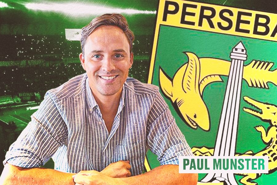 Paul Munster ditunjuk sebagai pelatih kepala anyar Persebaya Surabaya untuk lanjutan Liga 1 2023-2024, 4 Januari 2024. (Foto Instagram Paul Munster/Grafis Rahmat Ari Hidayat/Skor.id)